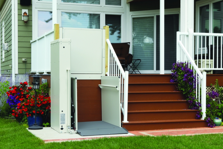Bruno Vertical Platform Lift Exterior